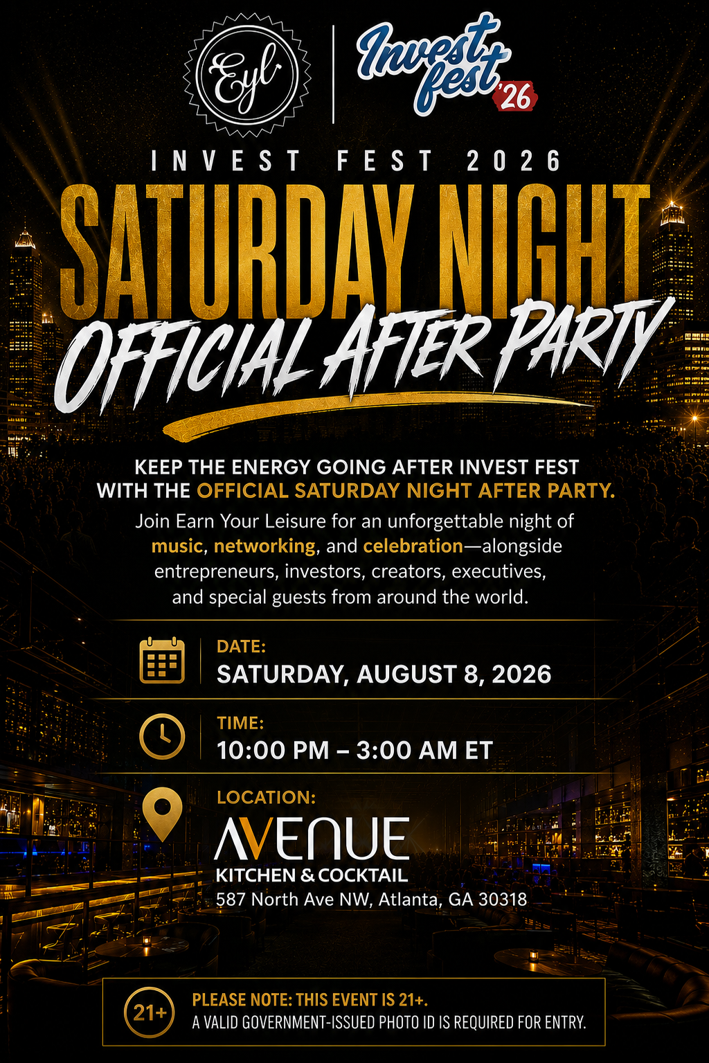 Official After Party Invest Fest 2026 | VIP ENTRY