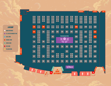 ORANGE ZONE - Vendor Booth 20' x 20' - Invest Fest 2024