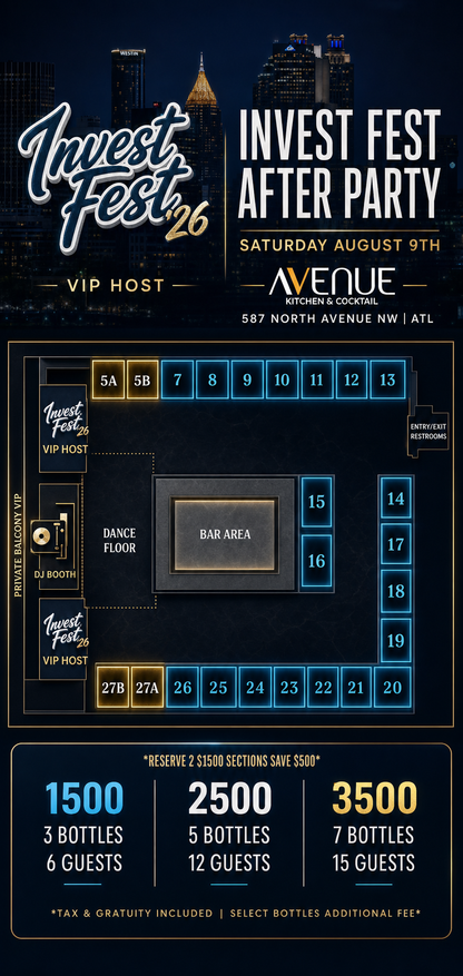 Official After Party Invest Fest 2026 | VIP Tables